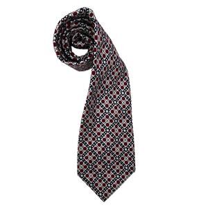 Vintage Oxford Neckwear Co FC Kipper Tie Geometric Design Red Black and White